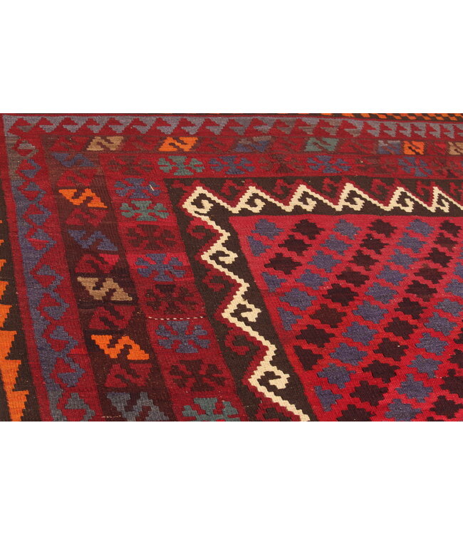 Maimana Handgewebte Orientalisch Wolle Kelim Teppich  392x250 cm