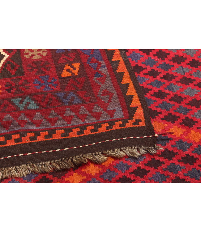 Maimana Handgewebte Orientalisch Wolle Kelim Teppich  392x250 cm