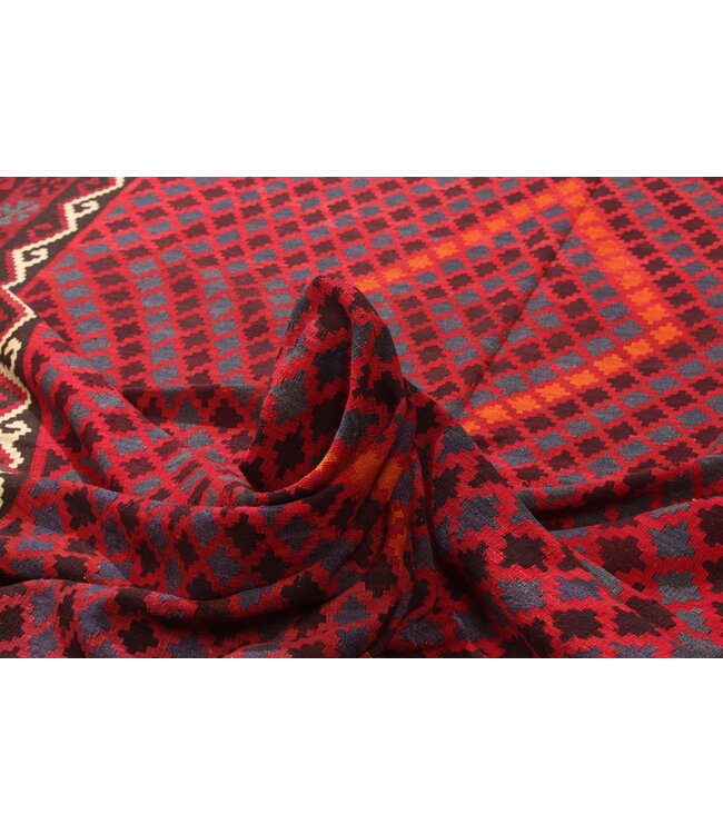 Maimana Hand Woven Afghan Wool Kilim Area Rug  392x250 cm