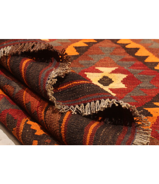 Maimana Handgewebte Orientalisch Wolle Kelim Teppich  332x235cm