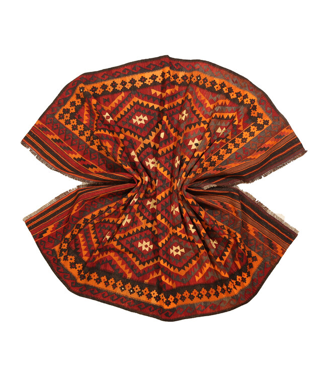 Maimana Handgewebte Orientalisch Wolle Kelim Teppich  332x235cm