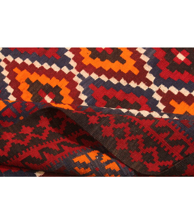 Maimana 295x233 cm Handgewebte Orientalisch Wolle Kelim Teppich  Kelim