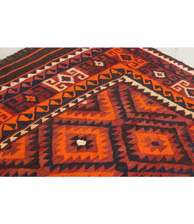 Maimana Hand Woven Afghan Wool Kilim Area Rug   kelim   387x258 cm