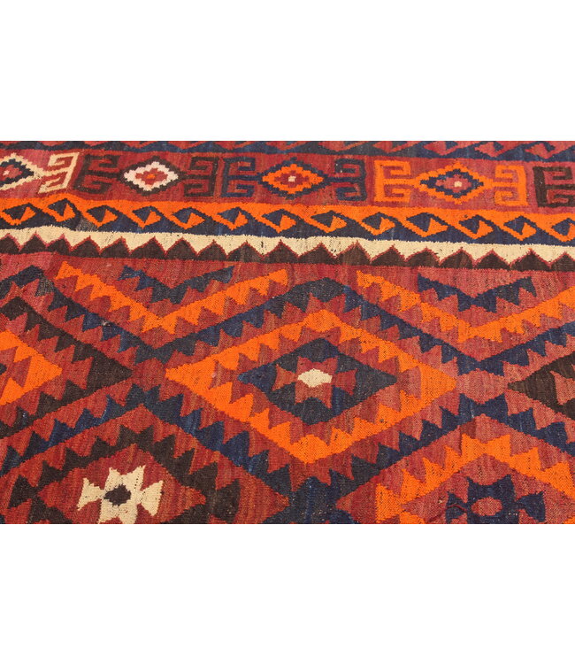 Maimana Handgewebte Orientalisch Wolle Kelim Teppich  Kelim   387x258 cm