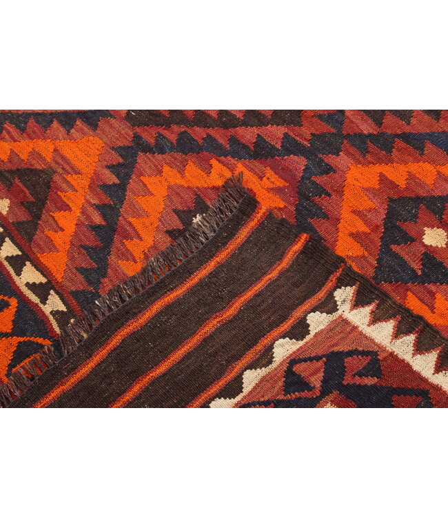 Maimana Handgemaakt Oosters Kelim Wol Vloerkleed  kelim  387x258 cm