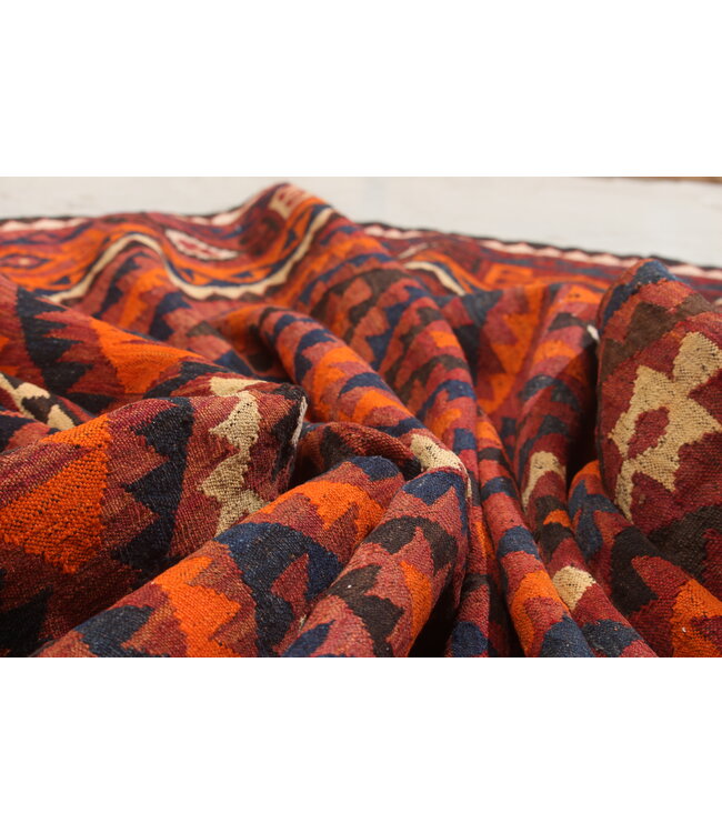 Maimana Hand Woven Afghan Wool Kilim Area Rug   kelim   387x258 cm