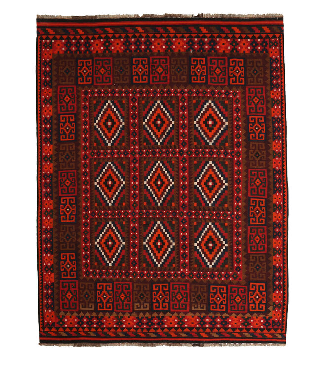 Maimana Hand Woven Afghan Wool Kilim Area Rug   kelim 306x234 cm