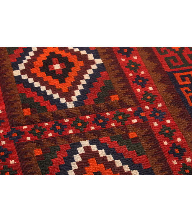 Maimana Handgemaakt Oosters Kelim Wol Vloerkleed  kelim 306x234 cm