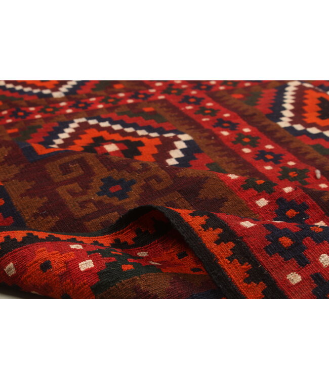 Maimana Handgewebte Orientalisch  Kelim  Wolle Teppich  Kelim 306x234 cm