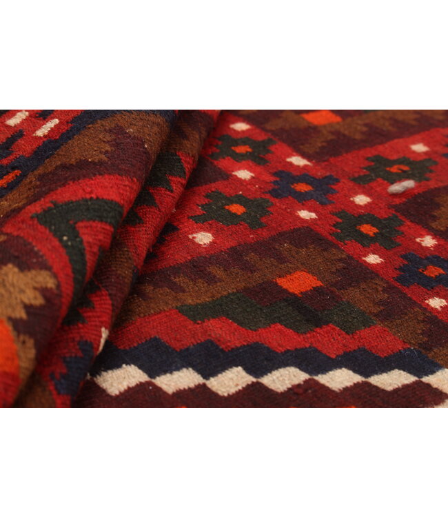 Maimana Handgemaakt Oosters Kelim Wol Vloerkleed  kelim 306x234 cm