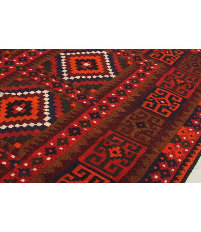 Maimana Handgewebte Orientalisch  Kelim  Wolle Teppich  Kelim 306x234 cm