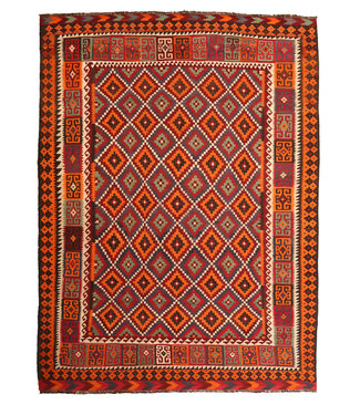 Kelimshop Maimana  Hand Woven Afghan Wool Kilim Area Rug kelim 379x264cm