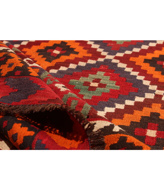 Maimana Hand Woven Afghan Wool Kilim Area Rug   kelim 379x264cm
