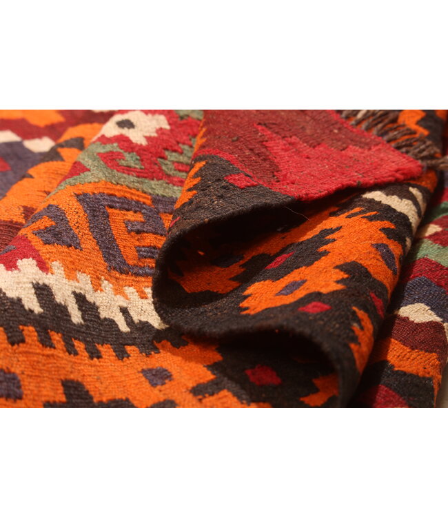 Maimana Hand Woven Afghan Wool Kilim Area Rug   kelim 379x264cm