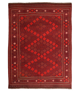 Kelimshop Maimana  Handgewebte Orientalisch Wolle Kelim Teppich  Kelim 395x278cm