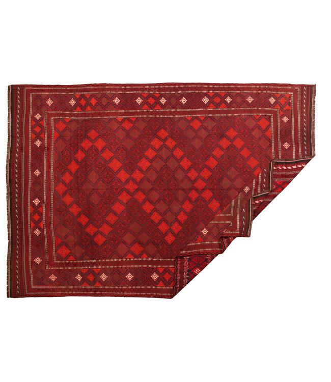 Maimana Hand Woven Afghan Wool Kilim Area Rug   kelim 395x278cm