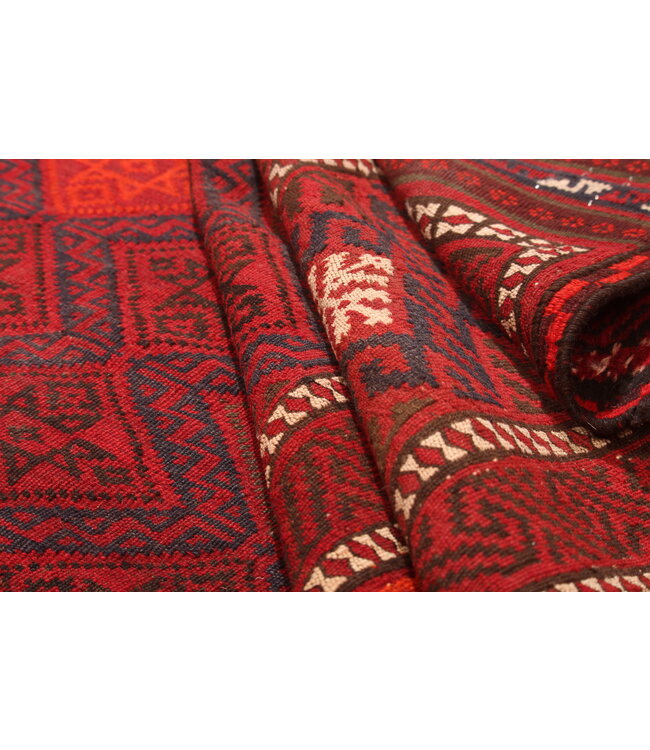 Maimana Handgewebte Orientalisch  Kelim  Wolle Teppich  Kelim 395x278cm