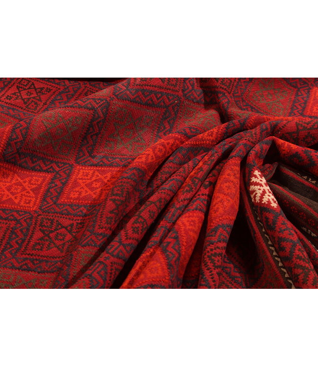 Maimana Handgewebte Orientalisch  Kelim  Wolle Teppich  Kelim 395x278cm