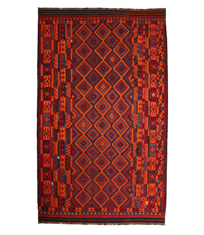 Maimana Handgewebte Orientalisch  Kelim  Wolle Teppich  Kelim 466x274cm