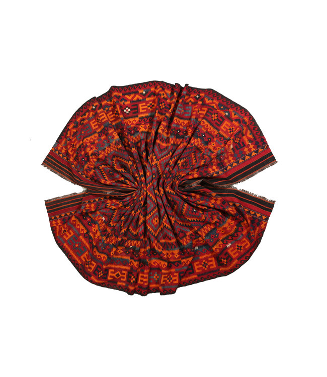 Maimana Handgemaakt Oosters Kelim Wol Vloerkleed  kelim 466x274cm