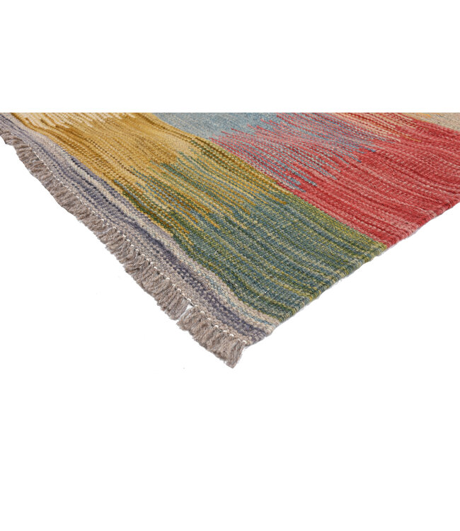 248x176 cm Handgewebter Moderner  Woll-Kelim-Teppich