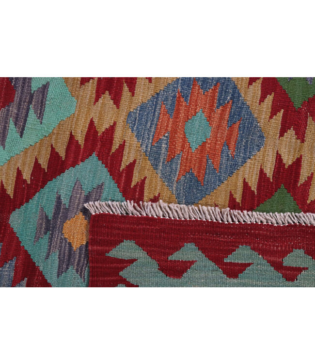 238x170 cm Handgeweven Traditionele Kelim Vloerkleed Wol Tapijt