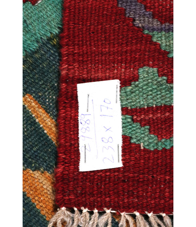 238x170 cm Handgewebter Traditioneller Kelim Teppich Woll