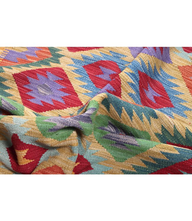 241x172  cm Handwoven Traditional Kelim Area Rug Wool Carpet