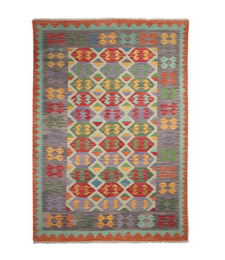 Kelimshop 253x177 cm Handwoven Traditional Kelim Area Rug Wool Carpet