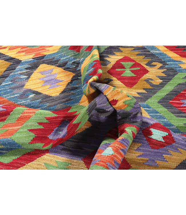 248x172 cm Handwoven Traditional Kelim Area Rug Wool Carpet