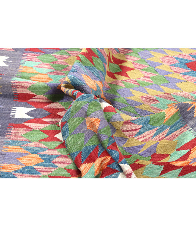 270x171 cm Handwoven Traditional Kelim Area Rug Wool Carpet