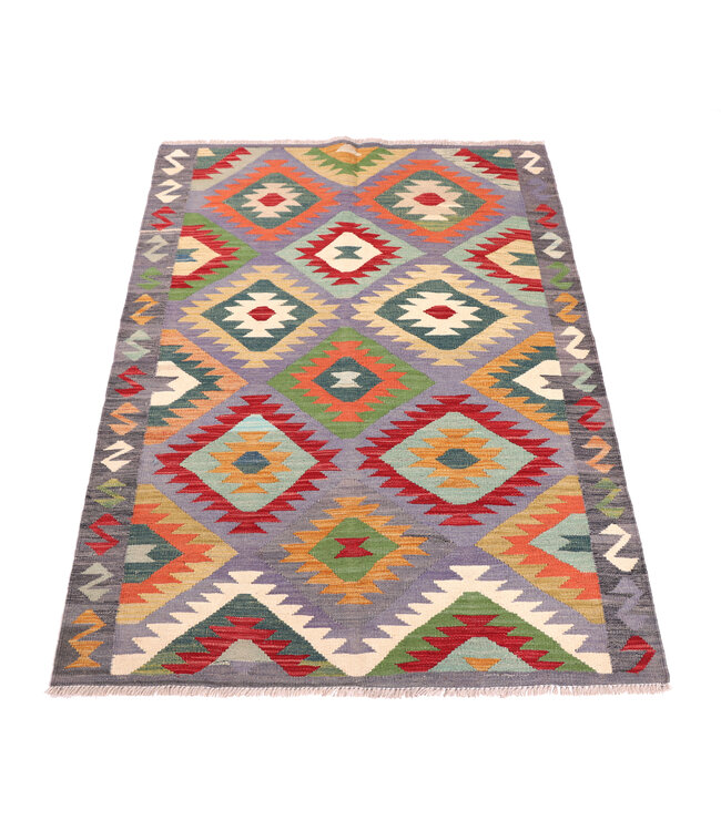 177x123 cm Handgewebter Traditioneller Kelim Teppich Woll