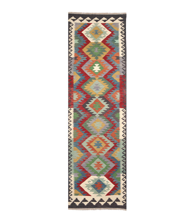 Handwoven Kelim Runner 295x87 cm Wool Rug