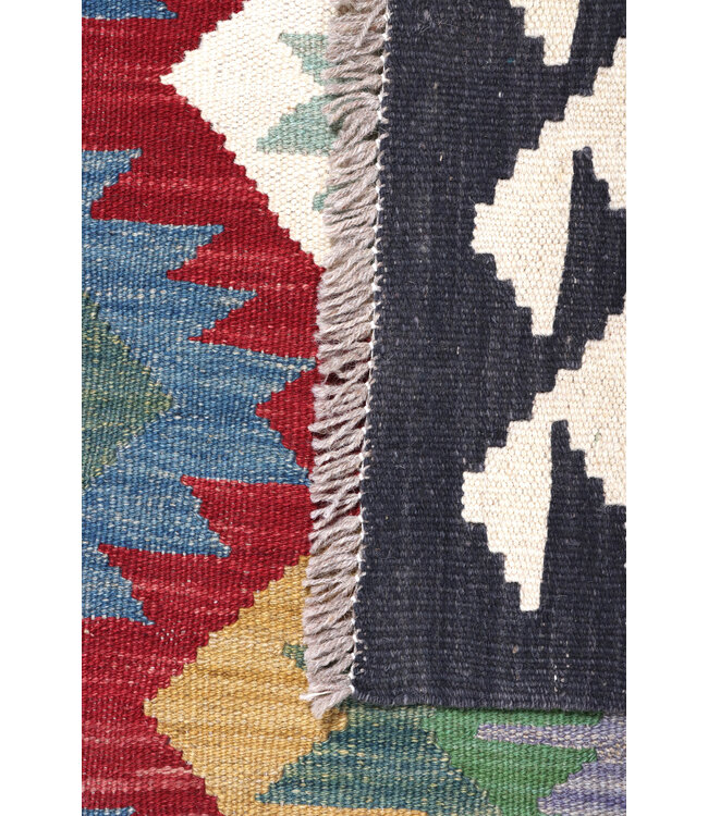 Handgewebter Kelim Läufer 295x87 cm Wollteppich