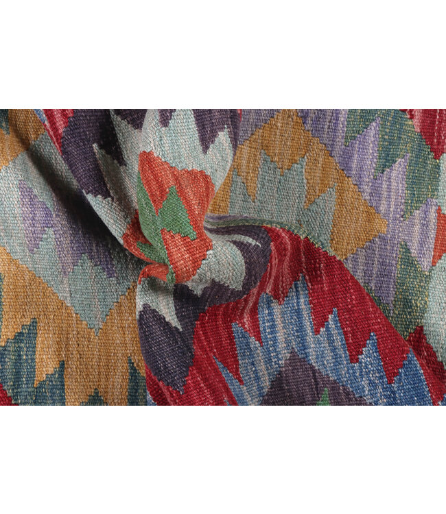 Handgewebter Kelim Läufer 295x87 cm Wollteppich