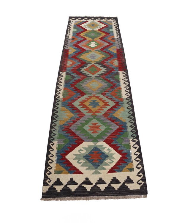 Handwoven Kelim Runner 295x87 cm Wool Rug