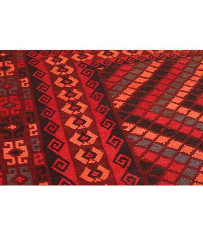 Maimana Hand Woven Afghan Wool Kilim Area Rug   kelim 393x240cm