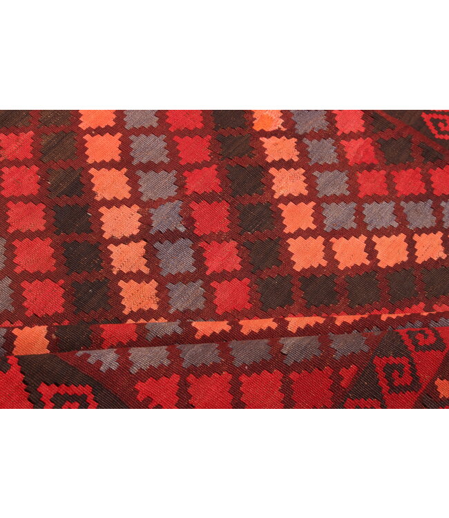 Maimana Hand Woven Afghan Wool Kilim Area Rug   kelim 393x240cm