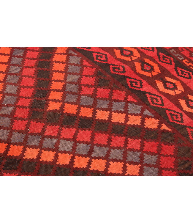 Maimana Handgewebte Orientalisch  Kelim  Wolle Teppich  Kelim 393x240cm