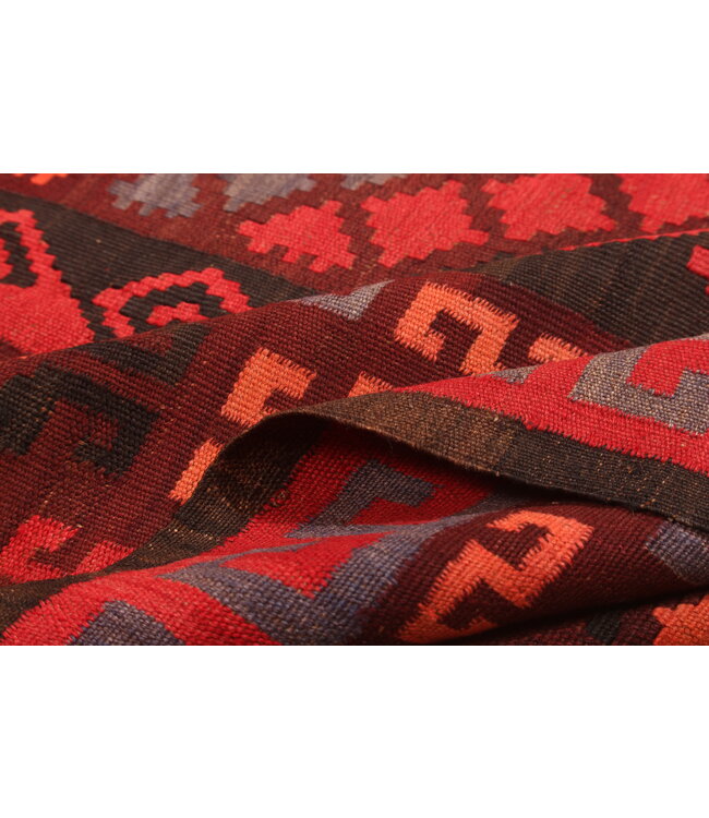 Maimana Handgewebte Orientalisch  Kelim  Wolle Teppich  Kelim 393x240cm