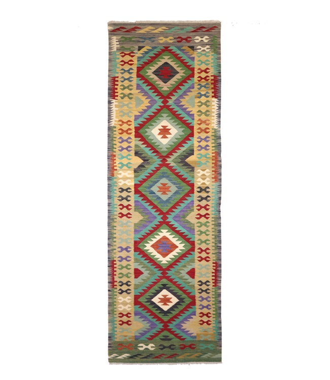 Handwoven Kelim Runner 303x80 cm Wool Rug