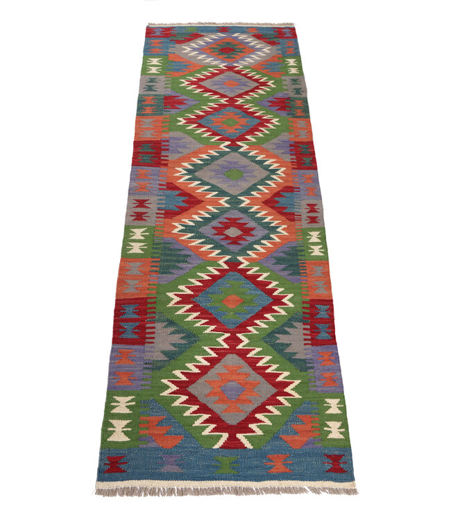 Handwoven Kelim Runner 200x65 cm Wool Rug