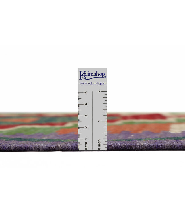 Handgewebter Kelim Läufer 198x61 cm Wollteppich