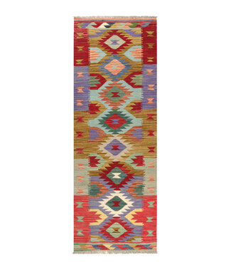 Kelimshop Handgeweven Kelim Loper 186x66 cm Wol Vloerkleed Tapijt