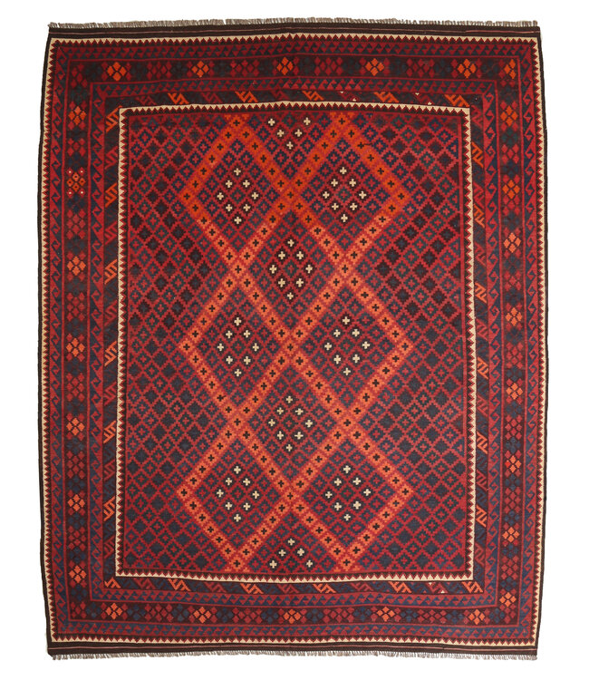 Maimana Handgewebte Orientalisch  Kelim  Wolle Teppich  Kelim  329x243cm