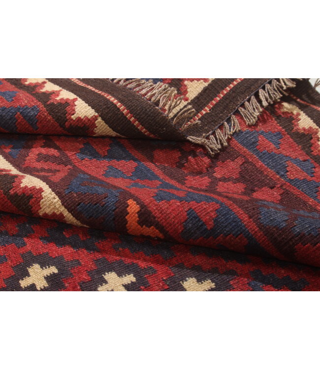 Maimana Handgewebte Orientalisch  Kelim  Wolle Teppich  Kelim  329x243cm