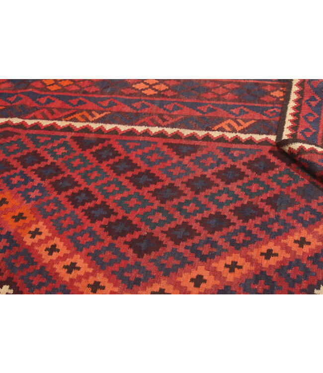 Maimana Handgewebte Orientalisch  Kelim  Wolle Teppich  Kelim  329x243cm