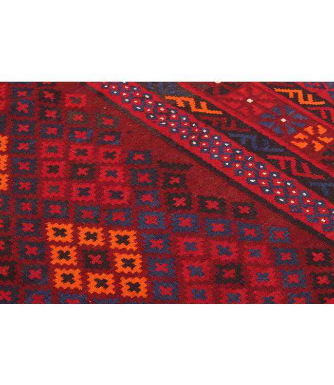 Maimana Handgemaakt Oosters Kelim Wol Vloerkleed  kelim  305x229cm