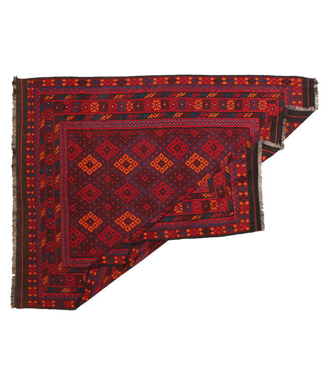 Maimana Hand Woven Afghan Wool Kilim Area Rug   kelim   305x229cm