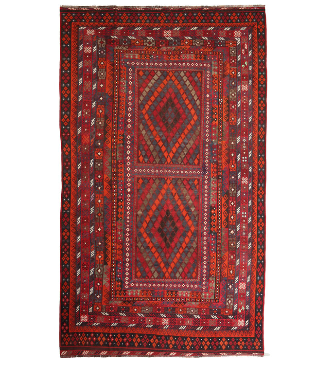 Maimana Handgewebte Orientalisch  Kelim  Wolle Teppich  Kelim  485x263cm
